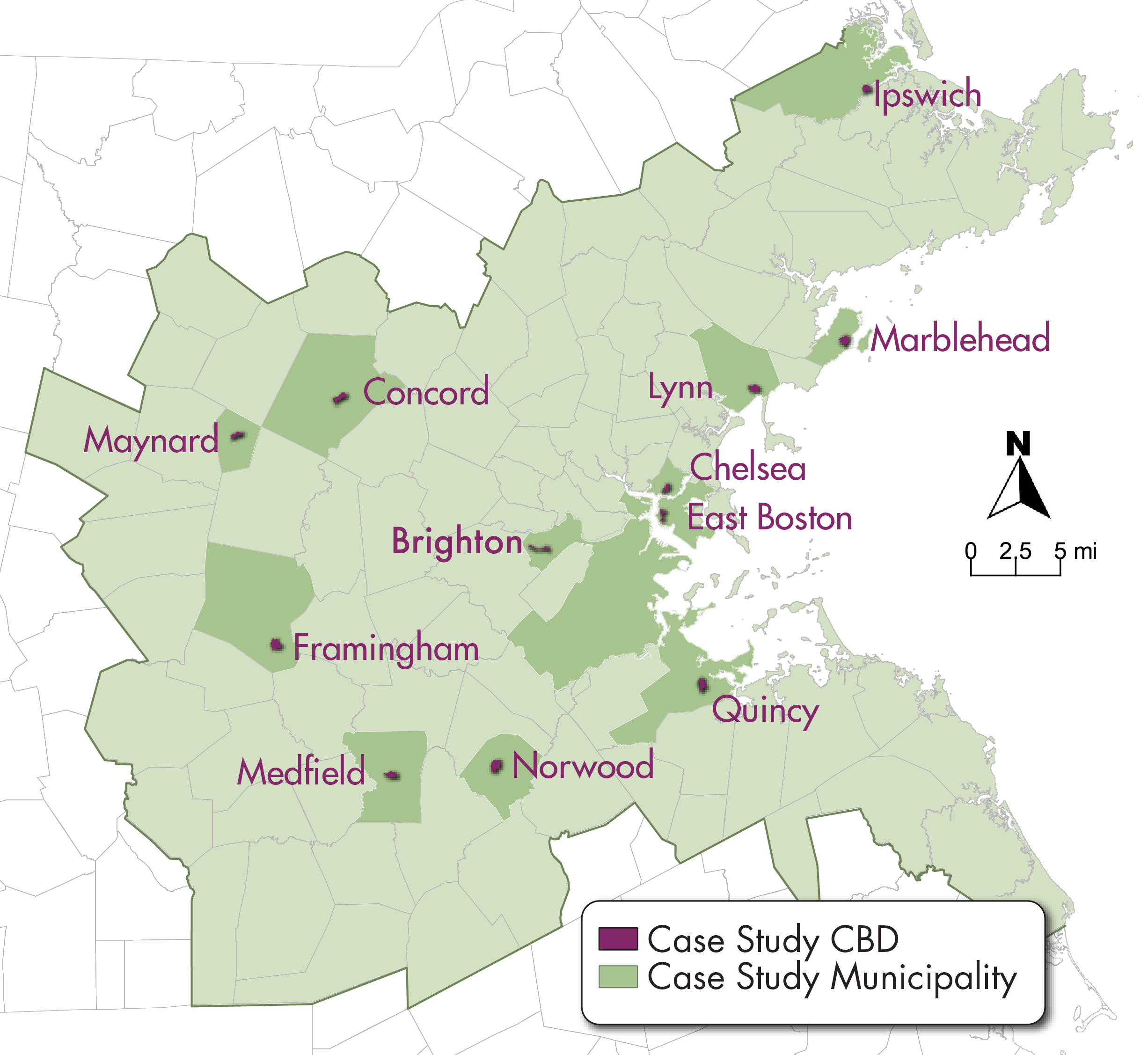 map of the 12 case study locations.